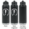 Sea Horses Laser Engraved Water Bottles - 2 Styles - Front & Back View