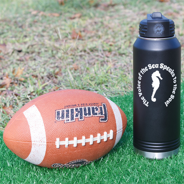 Sea Horses Laser Engraved Water Bottles - In Context