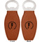 Sea Horses Leather Bar Bottle Opener - Front and Back