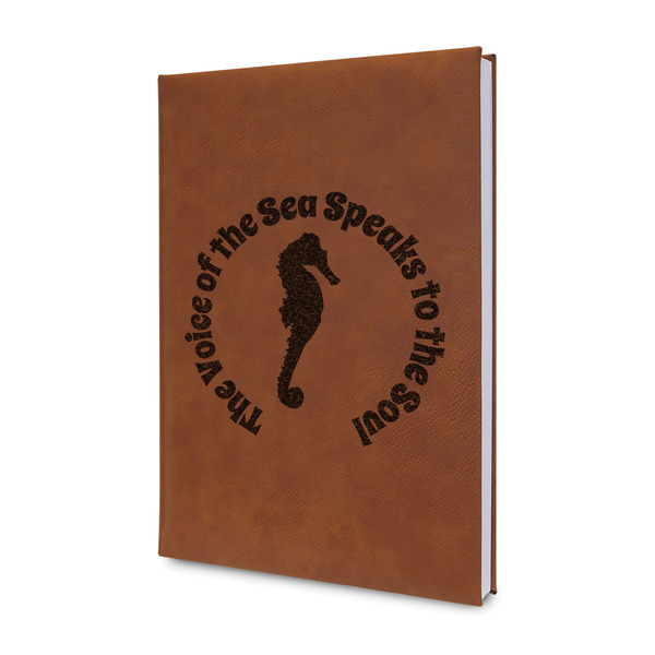 Custom Sea Horses Leather Sketchbook - Small - Double Sided (Personalized)