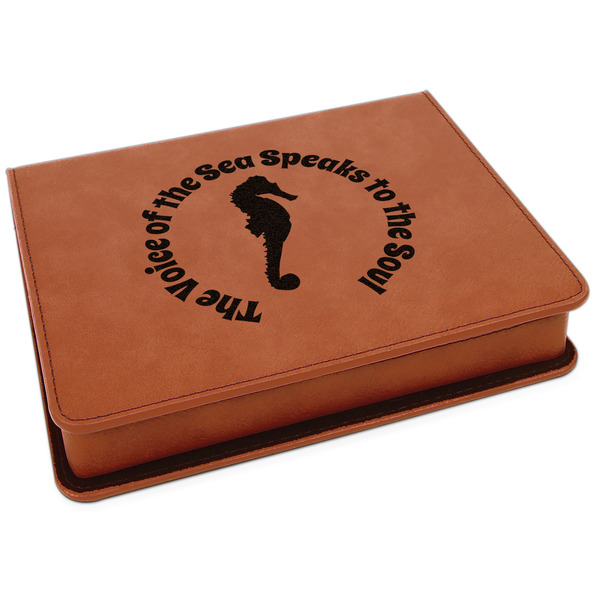 Custom Sea Horses Leatherette 4-Piece Wine Tool Set (Personalized)