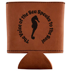 Sea Horses Leatherette Can Sleeve (Personalized)