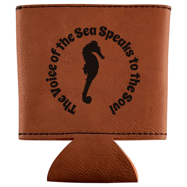 Custom Sea Horses Leatherette Can Sleeve (Personalized)