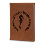 Sea Horses Leatherette Journal - Large - Double Sided (Personalized)