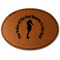 Sea Horses Faux Leather Iron On Patch - Oval (Personalized)