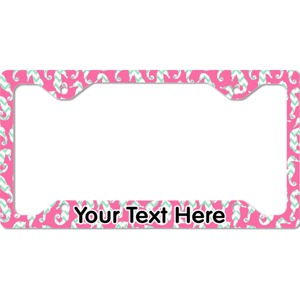 Custom Sea Horses License Plate Frame - Style C (Personalized)