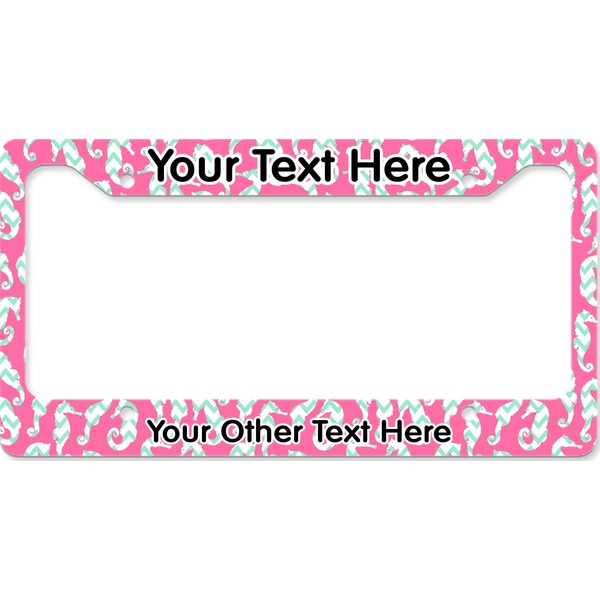 Custom Sea Horses License Plate Frame - Style B (Personalized)