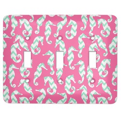 Sea Horses Light Switch Cover (3 Toggle Plate)