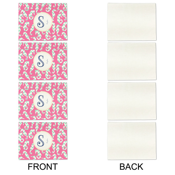 Sea Horses Linen Placemat - APPROVAL Set of 4 (single sided)