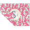 Sea Horses Double-Sided Linen Placemat - Single w/ Name and Initial