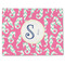 Sea Horses Single-Sided Linen Placemat - Single w/ Name and Initial