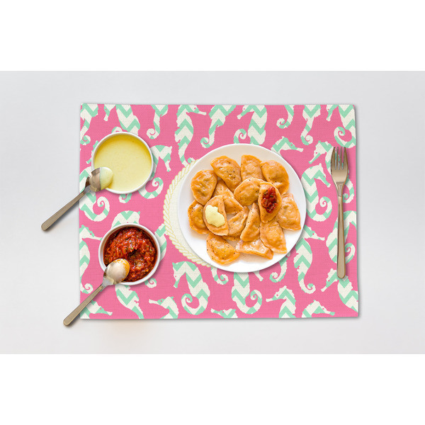 Sea Horses Linen Placemat - Lifestyle (single)