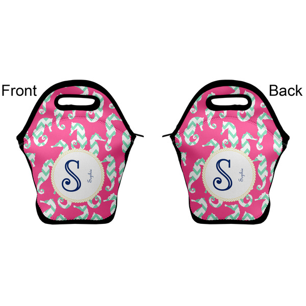 Sea Horses Lunch Bag - Front and Back