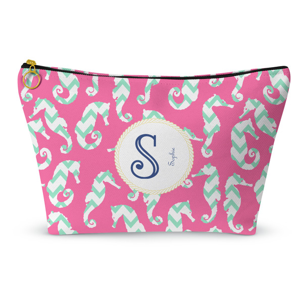 Custom Sea Horses Makeup Bag - Large - 12.5"x7" (Personalized)