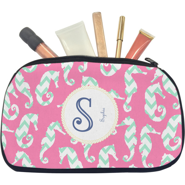 Custom Sea Horses Makeup / Cosmetic Bag - Medium (Personalized)