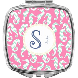 Sea Horses Compact Makeup Mirror (Personalized)