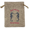 Sea Horses Medium Burlap Gift Bag - Front (Personalized)