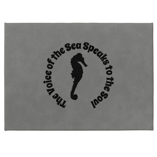 Sea Horses Medium Gift Box with Engraved Leather Lid - Approval