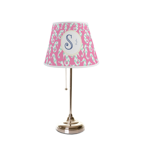 Sea Horses Poly Film Empire Lampshade - On Stand