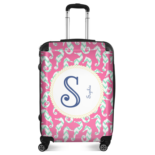 Custom Sea Horses Suitcase - 24" Medium - Checked (Personalized)