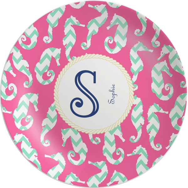 Custom Sea Horses Melamine Plate (Personalized)