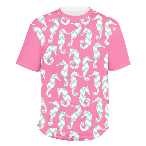 Custom Sea Horses Men's Crew T-Shirt - X Large
