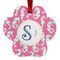 Sea Horses Metal Paw Ornament - Double Sided w/ Name and Initial