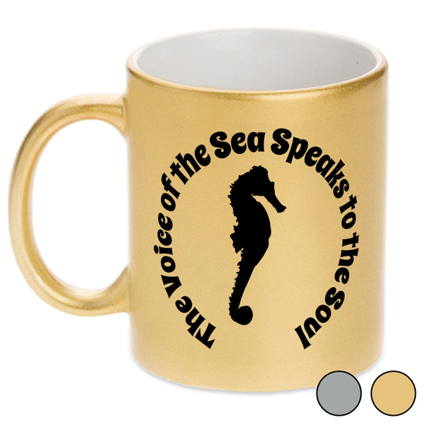 Sea Horses Metallic Mugs