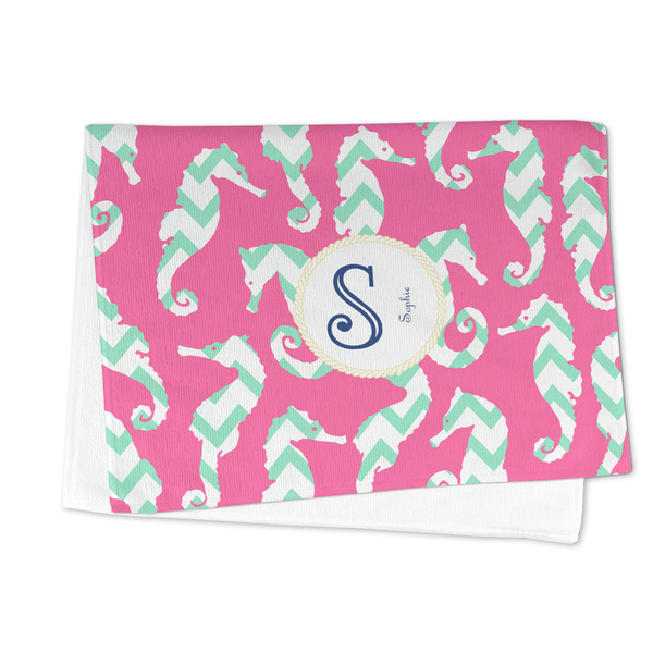 Sea Horses Microfiber Dish Towel - FOLDED HALF