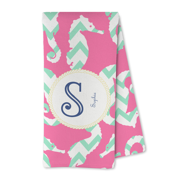 Custom Sea Horses Kitchen Towel - Microfiber (Personalized)