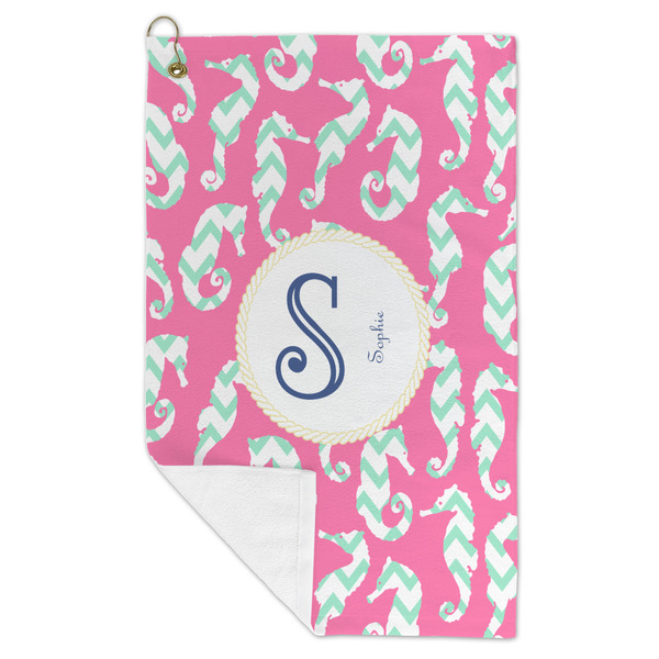 Sea Horses Microfiber Golf Towels - FOLD