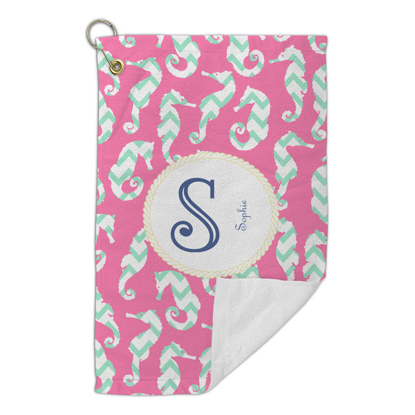Sea Horses Microfiber Golf Towels Small - FRONT FOLDED