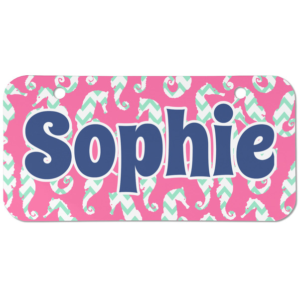 Sea Horses Mini Bicycle License Plate - Two Holes