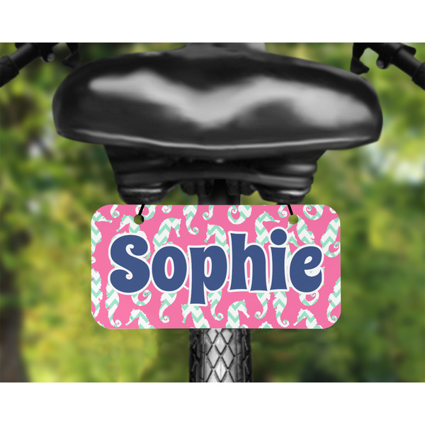 Sea Horses Mini License Plate on Bicycle - LIFESTYLE Two holes
