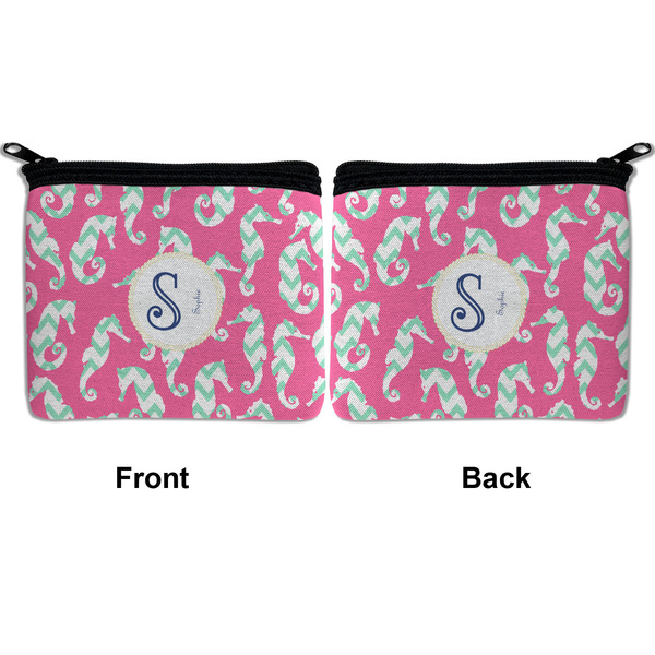 Sea Horses Neoprene Coin Purse - Front & Back (APPROVAL)