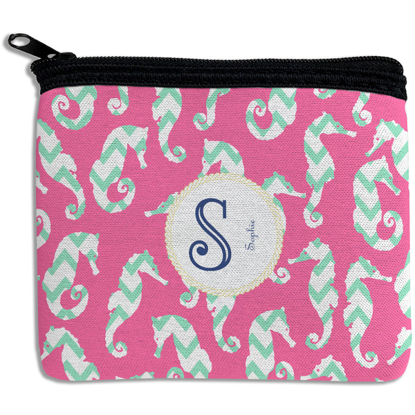 Custom Sea Horses Rectangular Coin Purse (Personalized)