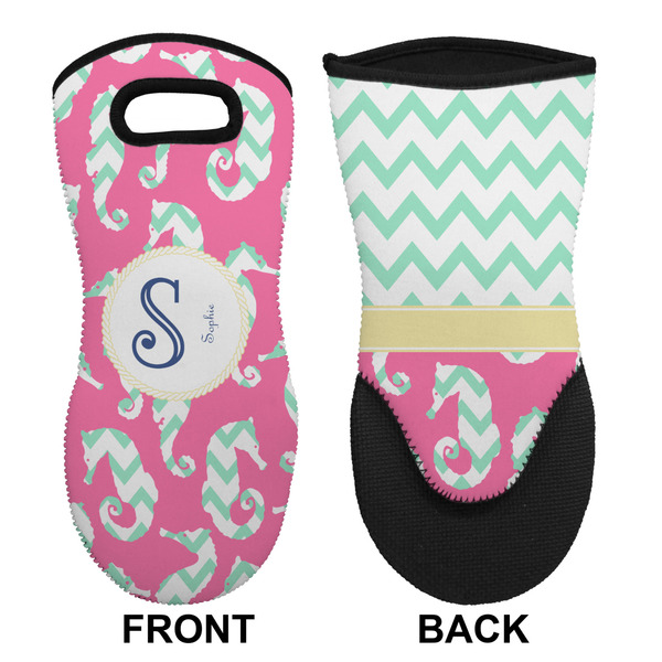 Sea Horses Neoprene Oven Mitt (Front & Back)