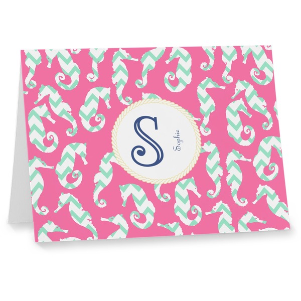Custom Sea Horses Note cards (Personalized)