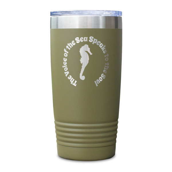 Sea Horses Olive Polar Camel Tumbler - 20oz - Single Sided - Approval