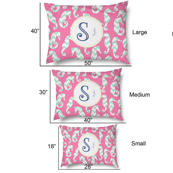 Sea Horses Outdoor Dog Beds - SIZE CHART