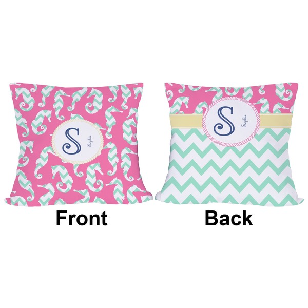 Sea Horses Outdoor Pillow - 18x18