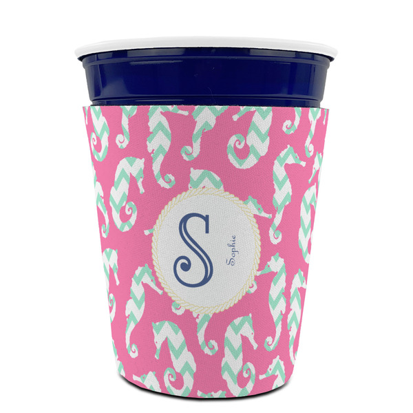 Sea Horses Party Cup Sleeves - without bottom - FRONT (on cup)