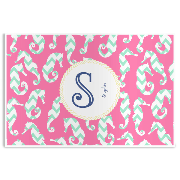 Custom Sea Horses Disposable Paper Placemats (Personalized)