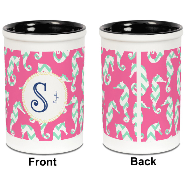 Sea Horses Pencil Holder - Black - approval