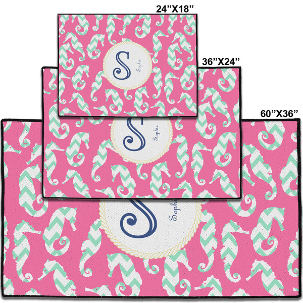 Sea Horses Personalized Door Mat - Group Parent IMF