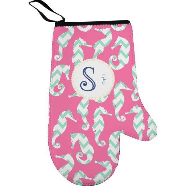 Sea Horses Personalized Oven Mitt