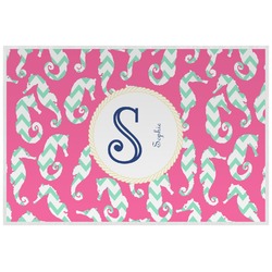 Sea Horses Laminated Placemat w/ Name and Initial