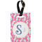 Sea Horses Plastic Luggage Tag - Rectangular w/ Name and Initial