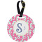 Sea Horses Plastic Luggage Tag - Round (Personalized)