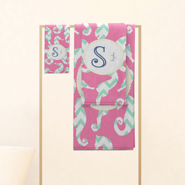 Sea Horses Personalized Towel Set